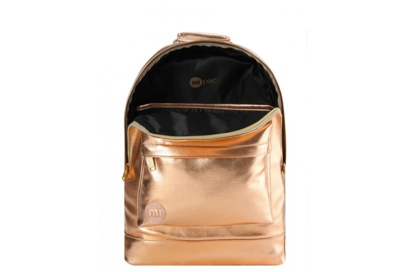 Σακίδιο πλάτης Mi-Pac Metallic Rose Gold Backpack σε Ρόζ χρυσό χρώμα